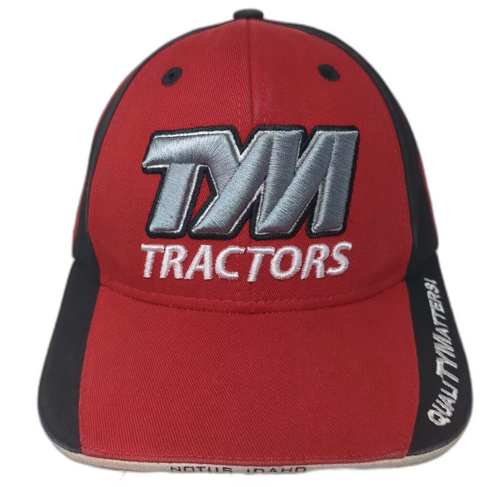 Vie TYM Tractors Red Black Baseball Cap OS Strapback Hat J&J Machinery Idaho